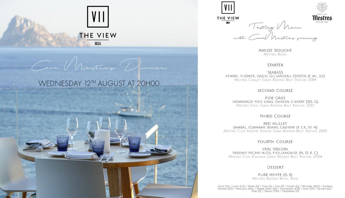 Special dinner starting at 8:00 pm in The View, 7 Pines.